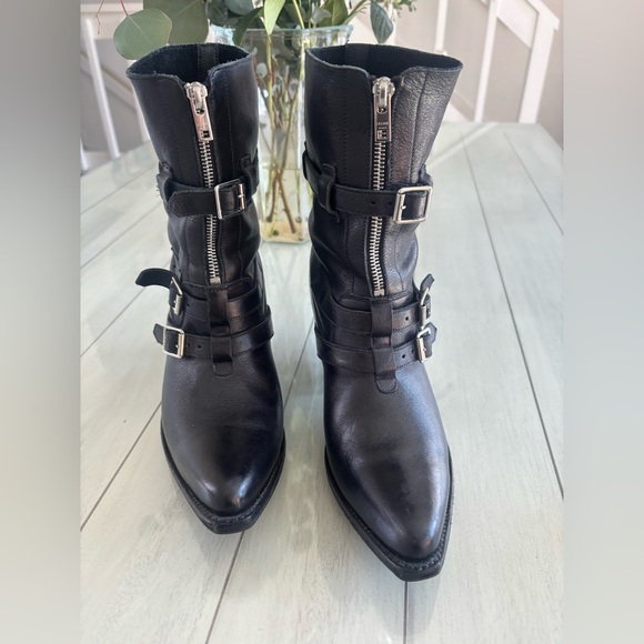 Celine black boots with silver hardware - Picture 1 of 7